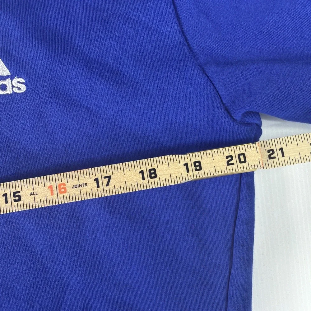 Adidas Men's 3 Stripes Fleece Full Zip Hoodie Sweatshirt Semi Lucid Blue Medium